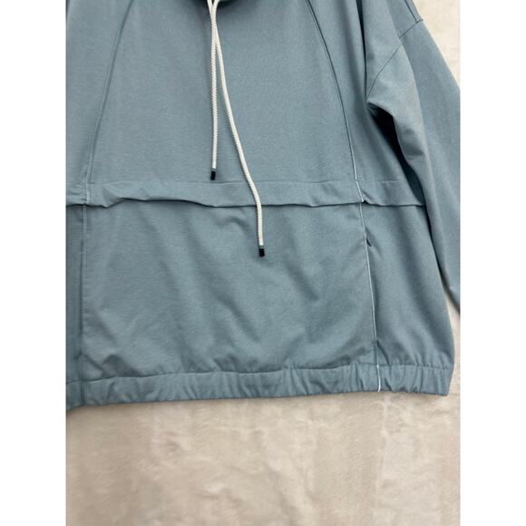 T by Talbots UPF 50+ Blue Sweat Shirt XL Zip Pockets Activewear - Picture 3 of 8